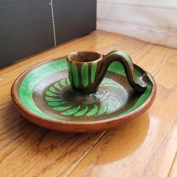 Other - Candle Stick Pottery Holder Dish